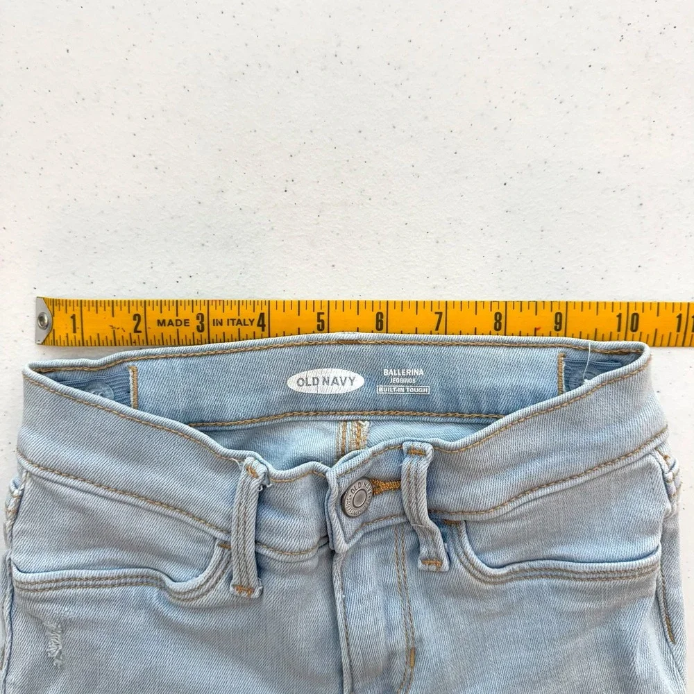 Old Navy Kids‎ Girls Ballerina Jeans Blue Distressed Skinny Jegging Size 10